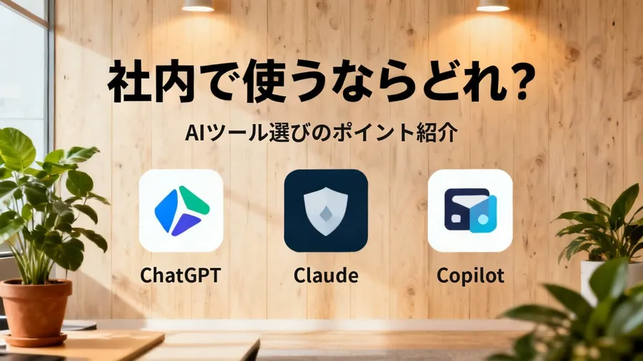ChatGPT・Claude・Copilot、社内で使うならどれ？ 業務別の選び方